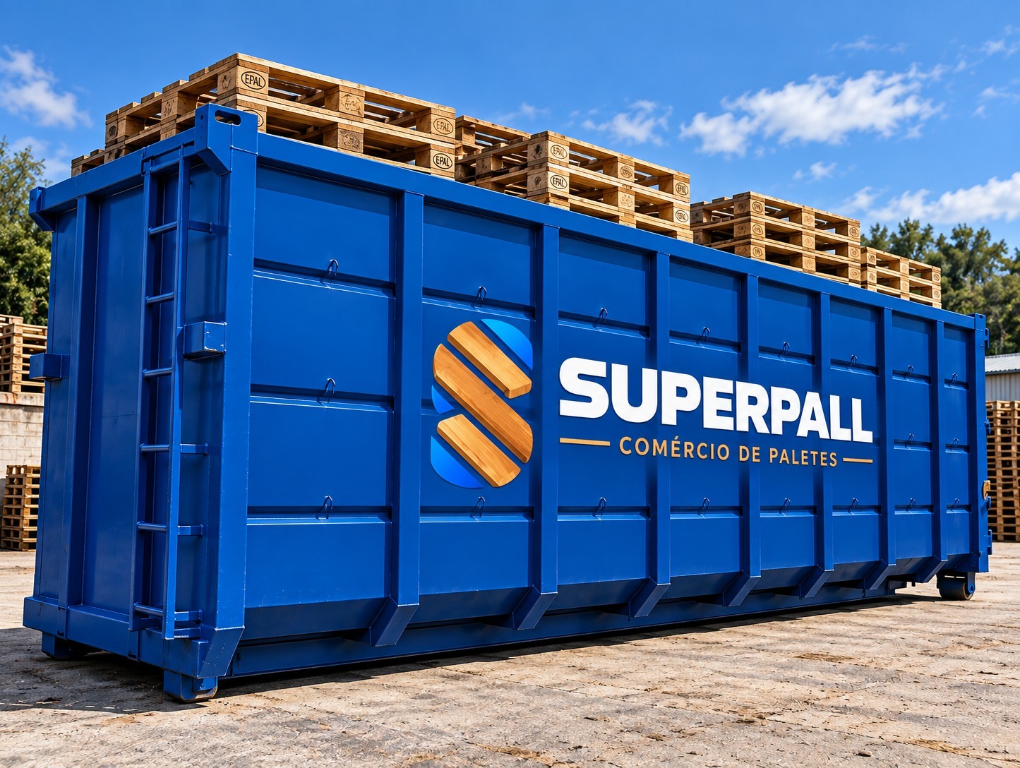Contentores ampliroll para recolha de paletes